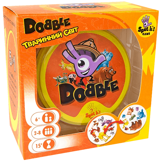 Доббль: Тваринний світ (Dobble Animals) (укр.) DBA-IG00U фото