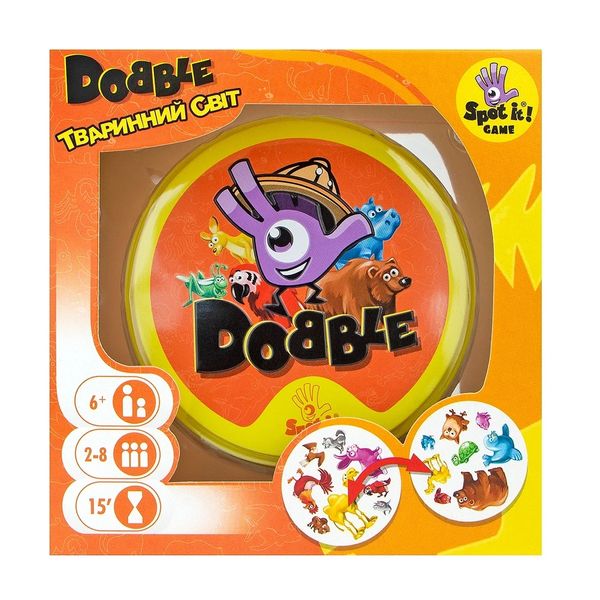 Доббль: Тваринний світ (Dobble Animals) (укр.) DBA-IG00U фото